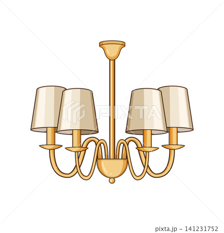 Elegant ceiling chandelier illuminating home interior decor 141231752