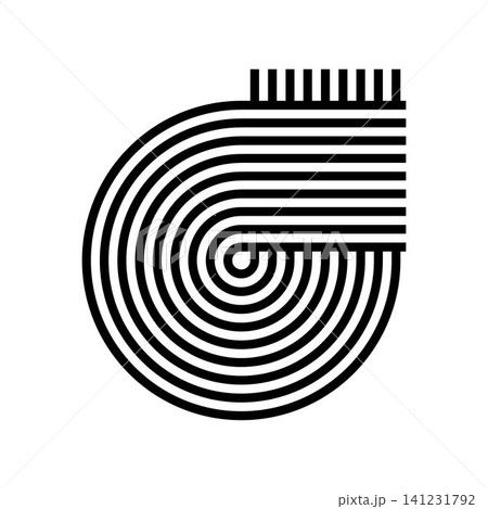 Curved parallel line flow creative graphic design Curved parallel line flow creative graphic design 141231792