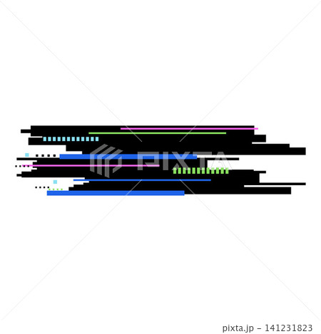 Digital glitch lines creating abstract data distortion Digital glitch lines creating abstract data distortion 141231823