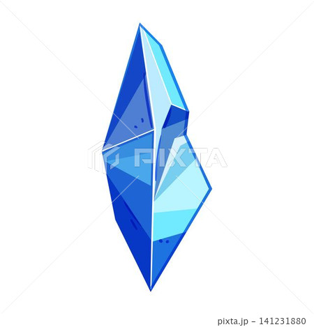Blue crystal shard fragment energy graphic element Blue crystal shard fragment energy graphic element 141231880