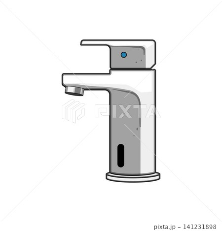 Modern smart faucet detecting motion for water saving 141231898