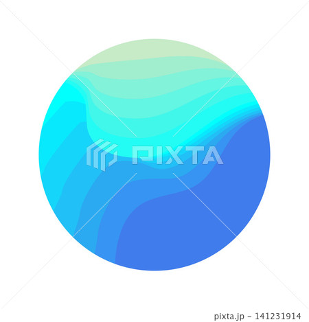 Abstract sphere with flowing blue gradient layers Abstract sphere with flowing blue gradient layers 141231914