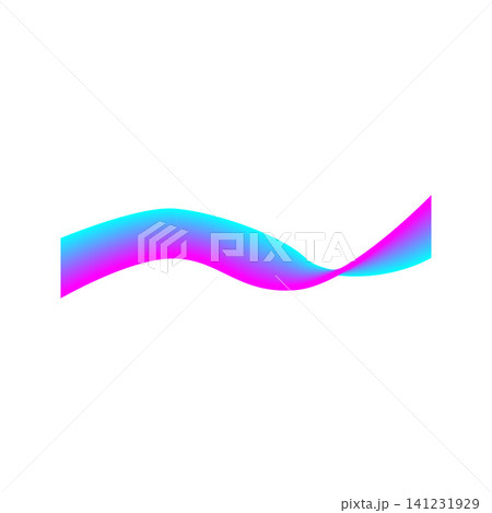 Fluid gradient wave abstract motion background 141231929