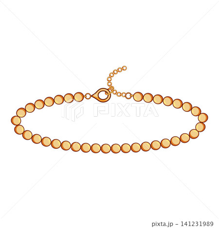 Golden beaded bracelet with fastening clasp jewelry concept Golden beaded bracelet with fastening clasp jewelry concept 141231989