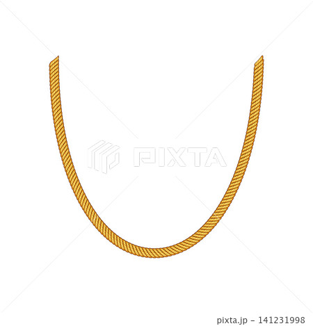 Gold chain forming u shape linking luxury concept Gold chain forming u shape linking luxury concept 141231998