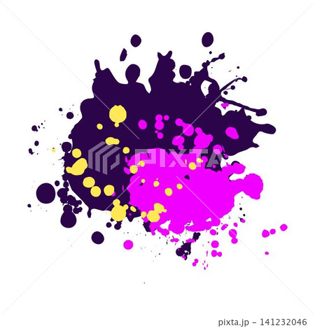 Abstract ink splash exploding vibrant creative purple and pink paint Abstract ink splash exploding vibrant creative purple and pink paint 141232046