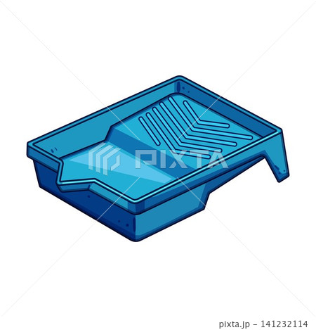 Blue paint tray for home renovation projects Blue paint tray for home renovation projects 141232114
