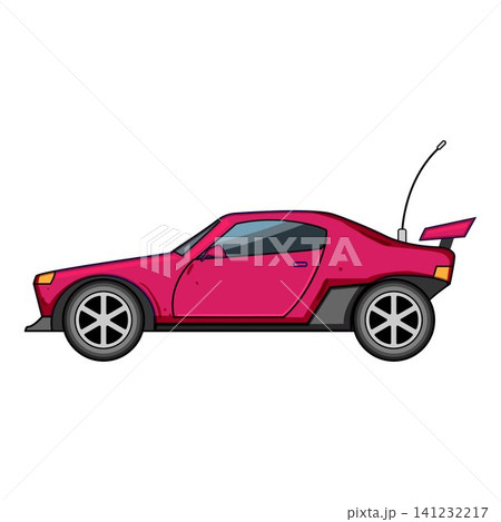 Pink remote control toy car illustration Pink remote control toy car illustration 141232217