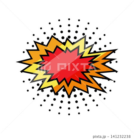 Comic book style explosion burst graphic 141232238