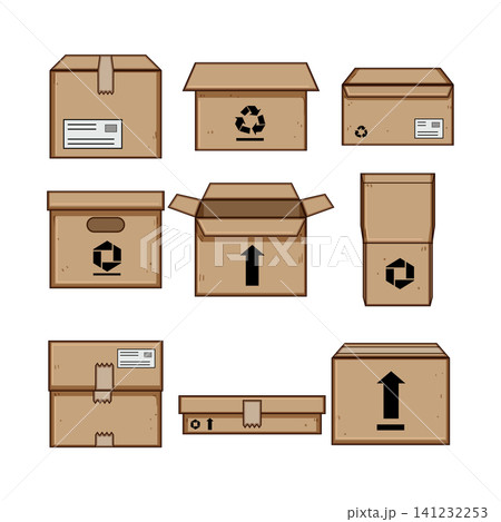 Cardboard delivery boxes for shipping and moving goods Cardboard delivery boxes for shipping and moving goods 141232253