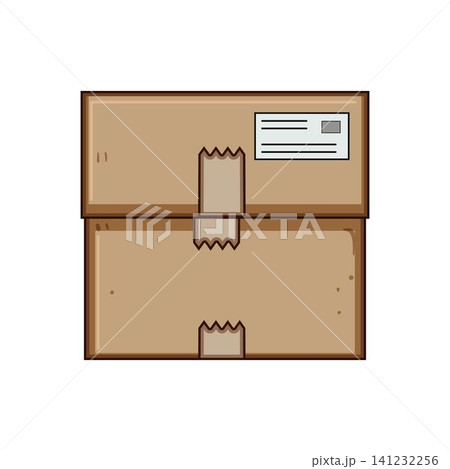Cardboard shipping box receiving package delivery 141232256