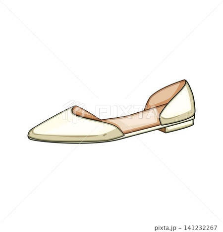 Elegant wedding flat shoe for a bride's special day 141232267