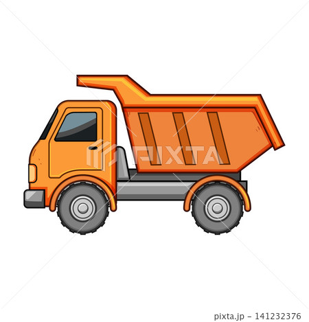 Orange dump truck toy for educational learning Orange dump truck toy for educational learning 141232376