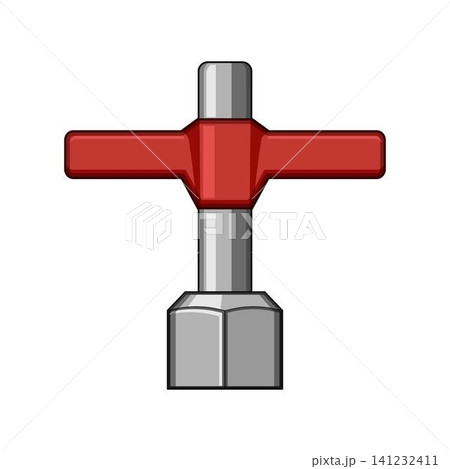 Red valve handle operating tap mechanism 141232411