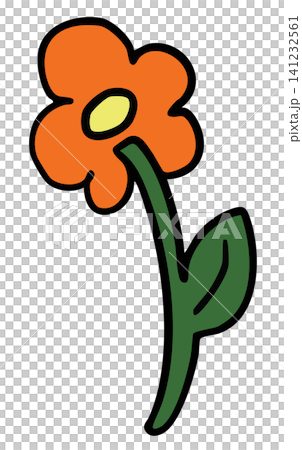 Hand drawn orange flower and green leaf for floral print, sticker, nature, garden, spring, summer vibes, plants, tree, blossom, blooming, home backyard, picnic, park, outdoors, home, house, cartoon Hand drawn orange flower and green leaf for floral print, sticker, nature, garden, spring, summer vibes, plants, tree, blossom, blooming, home backyard, picnic, park, outdoors, home, house, cartoon 141232561