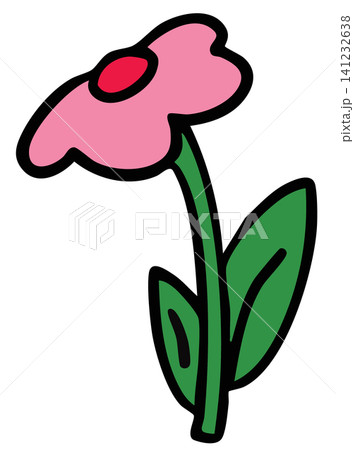 Hand drawn pink flower and green leaf for floral print, sticker, nature, garden, spring, summer vibes, plants, tree, blossom, blooming, home backyard, picnic, park, outdoors, home, house, patch Hand drawn pink flower and green leaf for floral print, sticker, nature, garden, spring, summer vibes, plants, tree, blossom, blooming, home backyard, picnic, park, outdoors, home, house, patch 141232638