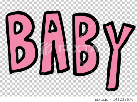 Hand written BABY letters in pink for cute elements, font, typography, text, message, compliments, tattoo, icon, shirt print, spring, summer, sticker, cute patch, brooch, pin, mood, feelings Hand written BABY letters in pink for cute elements, font, typography, text, message, compliments, tattoo, icon, shirt print, spring, summer, sticker, cute patch, brooch, pin, mood, feelings 141232670