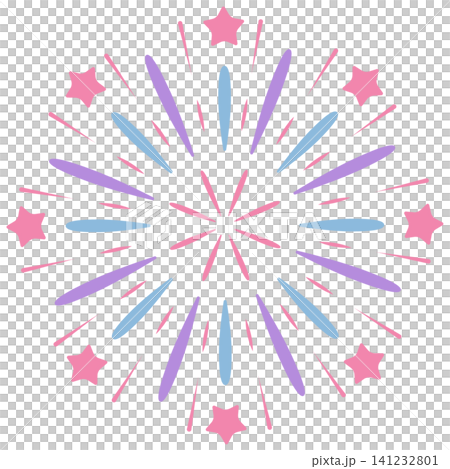 花火と星のイラスト素材 ラベンダー×ミントミックス 紫 緑 花火と星のイラスト素材 ラベンダー×ミントミックス 紫 緑 141232801