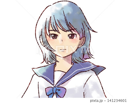 決意の顔の女子高生 141234601