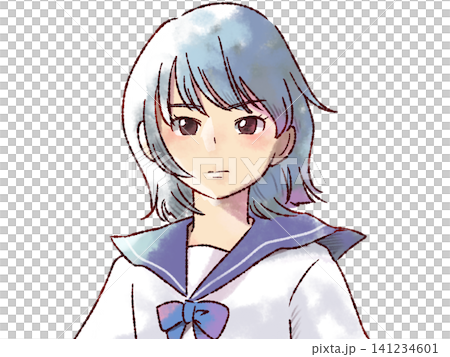 決意の顔の女子高生 141234601
