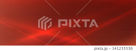 Red metal background with glossy chrome texture 141235530