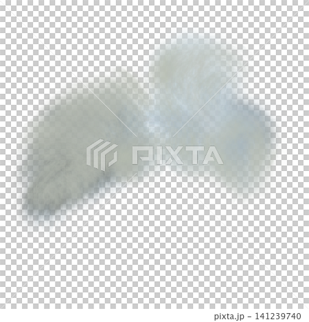White hand-drawn abstract brush texture, transparent PNG image. 141239740