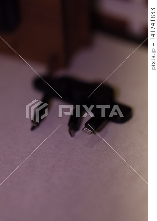 Close-up of USB Cables on Surface 141241833