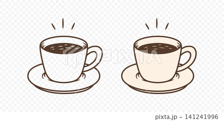 Cute Coffee Cup Doodle Vector Illustration. Hand Drawn Coffee Cup Set. Coffee Cup Clipart, Mugs. Simple Hand Drawn Hot Drink Cartoon Icon Set Cute Coffee Cup Doodle Vector Illustration. Hand Drawn Coffee Cup Set. Coffee Cup Clipart, Mugs. Simple Hand Drawn Hot Drink Cartoon Icon Set 141241996