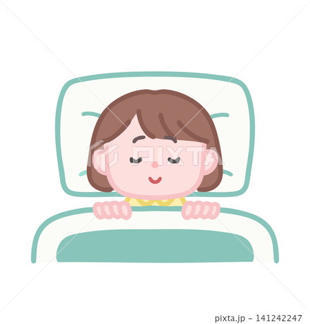 ぐっすり眠る女性 ぐっすり眠る女性 141242247