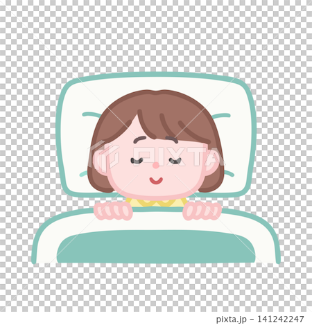 ぐっすり眠る女性 ぐっすり眠る女性 141242247
