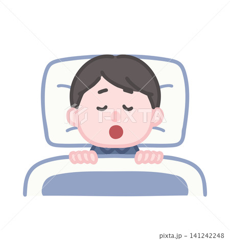 ぐっすり眠る男性 141242248