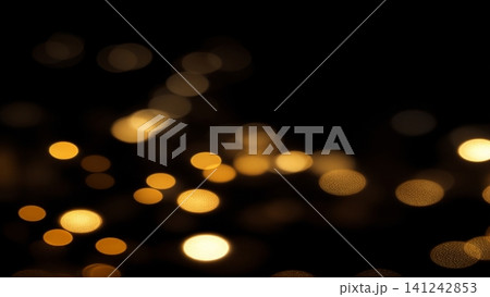 Bokeh of light on a black background  141242853