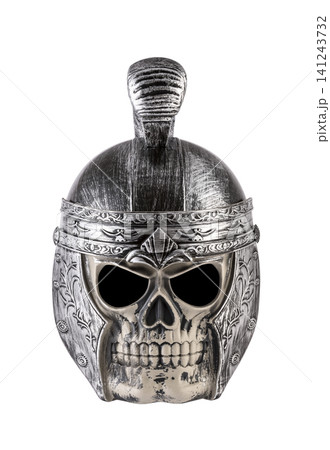 Helmet with human skull isolated on white background with clipping path Helmet with human skull isolated on white background with clipping path 141243732