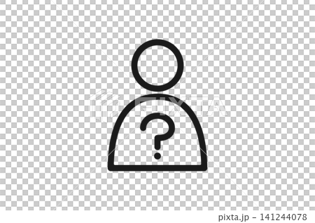 Unknown person icon, simple line drawing Unknown person icon, simple line drawing 141244078