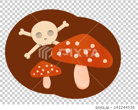 赤い毒キノコのイラスト 赤い毒キノコのイラスト 141244538