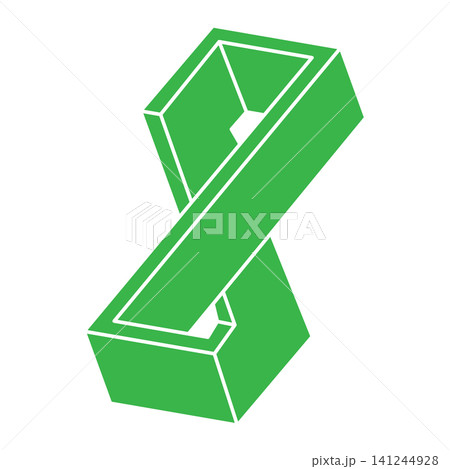 Impossible optical illusion shape. Logo. Optical art object. Impossible figures. Line art. Unreal geometric objects.  141244928