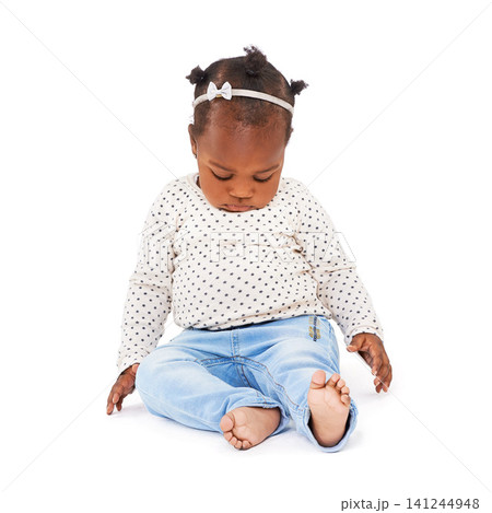 Child, tired and sleeping or dreaming in studio from playing, learning and motor development in white background. Baby girl or infant, sitting and drowsy or sleepy for nap time, rest and peace Child, tired and sleeping or dreaming in studio from playing, learning and motor development in white background. Baby girl or infant, sitting and drowsy or sleepy for nap time, rest and peace 141244948
