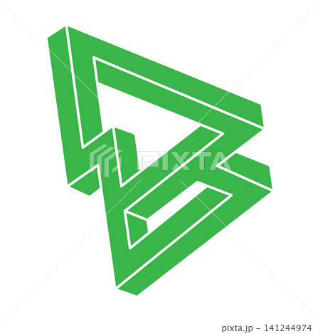Impossible shapes. Optical illusion. Sacred geometry figures. Abstract eternal geometric object. Impossible endless outline. Optical art. Impossible geometry shape on a white background. Logo. Impossible shapes. Optical illusion. Sacred geometry figures. Abstract eternal geometric object. Impossible endless outline. Optical art. Impossible geometry shape on a white background. Logo. 141244974