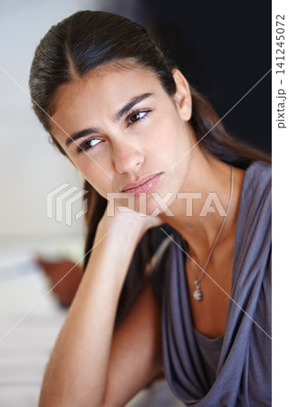 Neck pain, woman and office for stress, thinking and angry for burnout in work or company. Young person, employee or editor and sad, tired or moody for overworked and employment for profession Neck pain, woman and office for stress, thinking and angry for burnout in work or company. Young person, employee or editor and sad, tired or moody for overworked and employment for profession 141245072