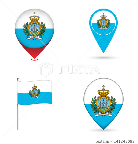 Saudi Arabia Flag Map Pin Icons Set Collection. Saudi Arabia Flag Map Pin Icons Set Collection. 141245088