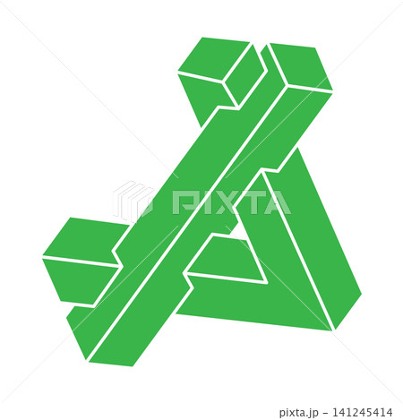 Impossible shapes. Sacred geometry logo. Optical illusion figure. Abstract eternal geometric objects. Optical art. Impossible geometry symbol on a white background. Line art. Impossible shapes. Sacred geometry logo. Optical illusion figure. Abstract eternal geometric objects. Optical art. Impossible geometry symbol on a white background. Line art. 141245414
