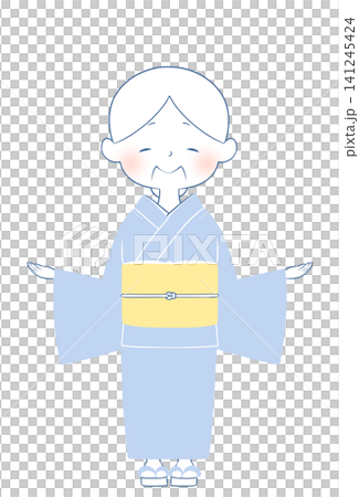 An illustration of a grandmother in a kimono - Welcome An illustration of a grandmother in a kimono - Welcome 141245424