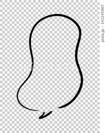 Pen handwritten speech bubble black Pen handwritten speech bubble black 141245907