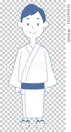 身穿浴衣的年輕男子的插圖 身穿浴衣的年輕男子的插圖 141245910