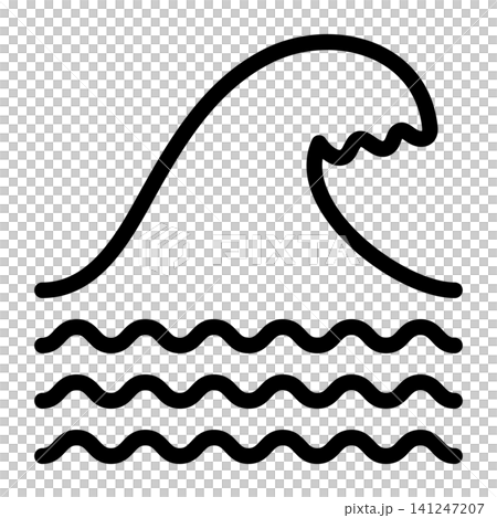 Big wave icon Big wave icon 141247207
