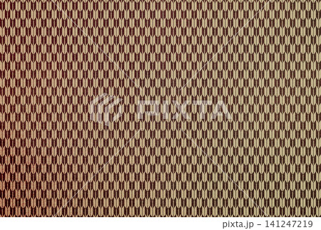 茶色の布生地に白茶色の矢絣模様のグラデーションがある背景画像8 茶色の布生地に白茶色の矢絣模様のグラデーションがある背景画像8 141247219