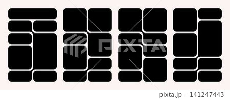 Vector Set Of Minimal Bento Grid Layout. Modular Design Templates, Abstract Collage, UI Wireframe For Modern Web Pages, Social Media. Bento Boxes For Photo Collages And Digital Presentations. Vector Set Of Minimal Bento Grid Layout. Modular Design Templates, Abstract Collage, UI Wireframe For Modern Web Pages, Social Media. Bento Boxes For Photo Collages And Digital Presentations. 141247443