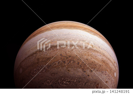 Planet Jupiter on a dark background. Elements of this image furnished by NASA Planet Jupiter on a dark background. Elements of this image furnished by NASA 141248191