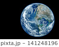 Planet Earth on a dark background. Elements of this image furnished by NASA 141248196