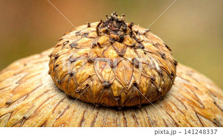 Extreme close-up of a pine cone's scales and textured surface Extreme close-up of a pine cone's scales and textured surface 141248337